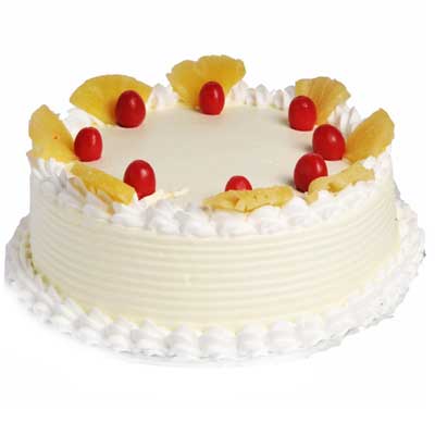 "Round Shape Pineapple Cake - 1kg (Kurnool Exclusives) - Click here to View more details about this Product